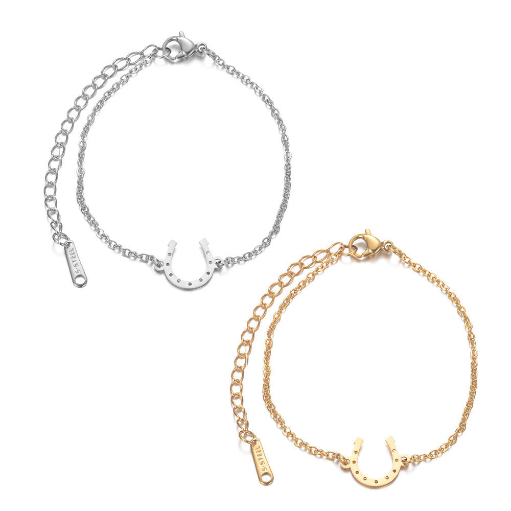 Horseshoe Titanium Steel Bracelet Female Jewelry Accessories Horseshoe Bracelet 1622793484819