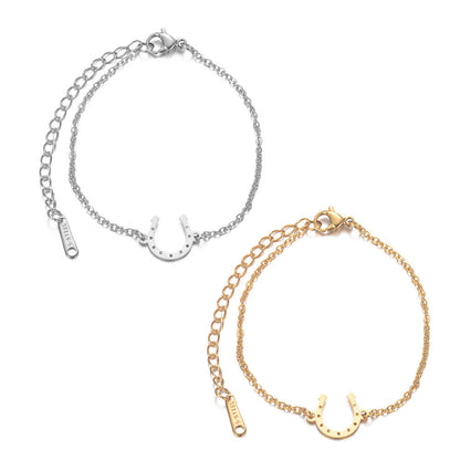 Horseshoe Titanium Steel Bracelet Female Jewelry Accessories Horseshoe Bracelet 1622793484819