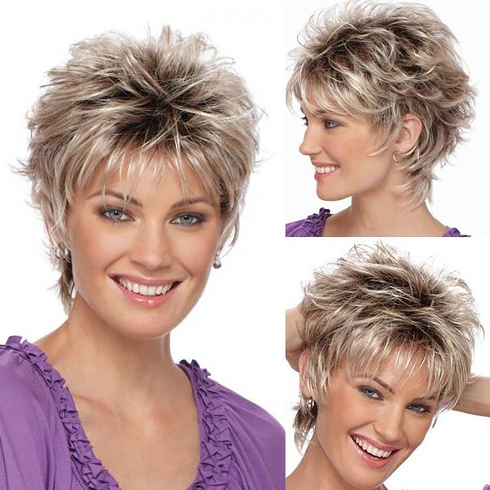 Golden Brown Melange Short Hair 1622795324623