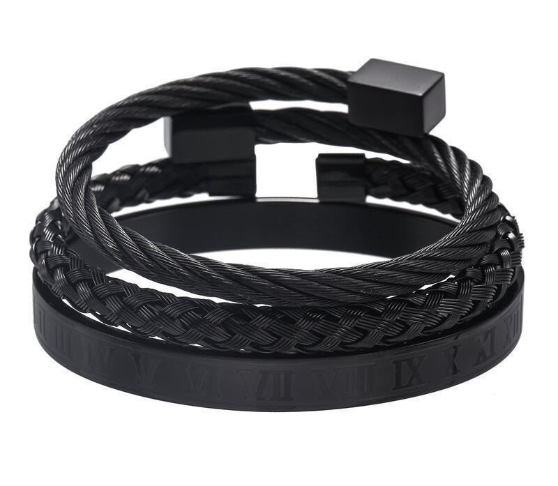 Letter Woven Square Stainless Steel Bracelet Bracelet 1622796300104