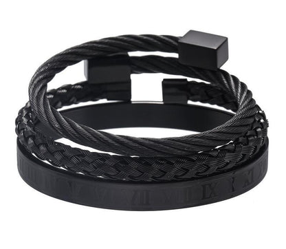 Letter Woven Square Stainless Steel Bracelet Bracelet 1622796300104