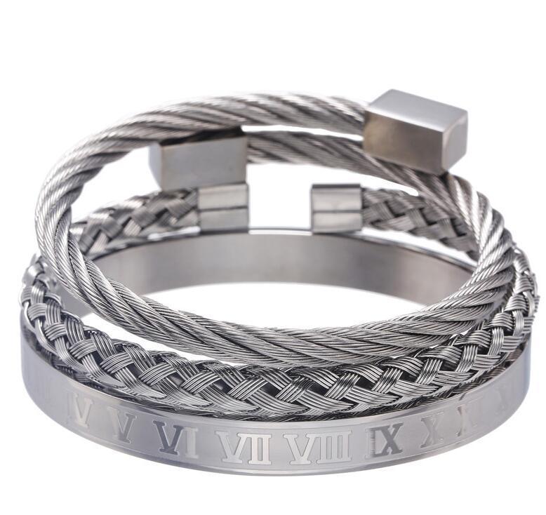 Letter Woven Square Stainless Steel Bracelet Bracelet 1622796309824