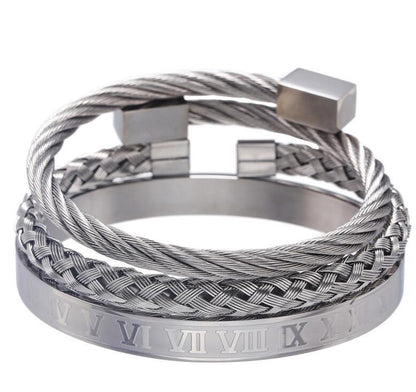 Letter Woven Square Stainless Steel Bracelet Bracelet 1622796309824
