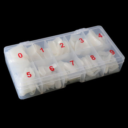 Nail Art 500 Piece Box Armor Pieces Transparent Fully Pasted Half Pasted Pieces Fake Nail Pieces Transparent French Natural 1