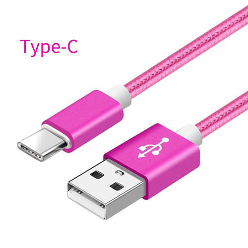 Compatible WithApple , Data Cable Nylon Braided V8 Charging Cable - 图片 16