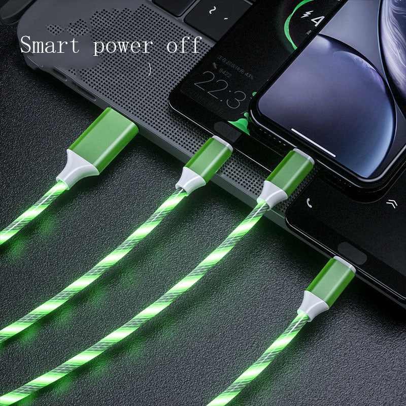 3 In 1 Micro USB Type C Cable LED Flowing Light Type C Chager Cable Mobile Phone Charging Wire - HD Wireless Product #9