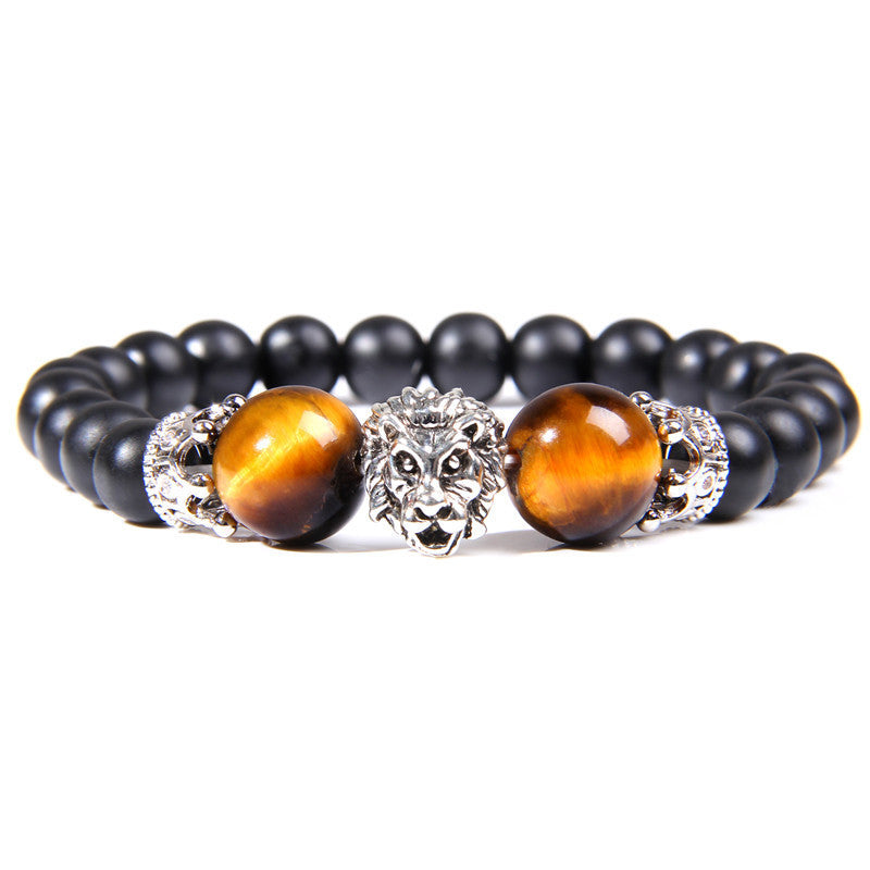Natural Sapphire Blue Tiger Eye Gem Bead Bracelet Lion King Beaded Jewelry 1622956655198