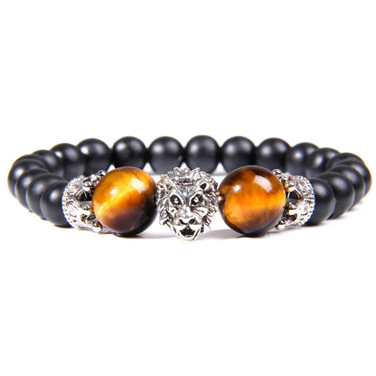 Natural Sapphire Blue Tiger Eye Gem Bead Bracelet Lion King Beaded Jewelry 1622956655198