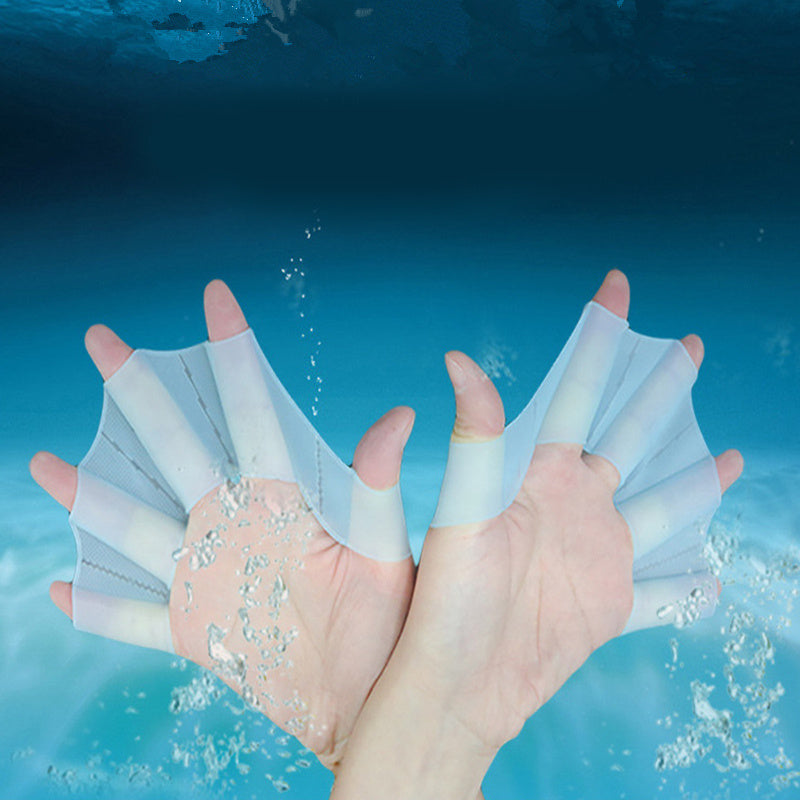 Half-finger Short Auxiliary Suit Fins, Hand Webs, Adult Half-palm Assisted Swimming 1623135159246