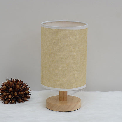 Wooden Cloth Cover Creative Children's Study Desk Lighting Table Lamp 1623201948826