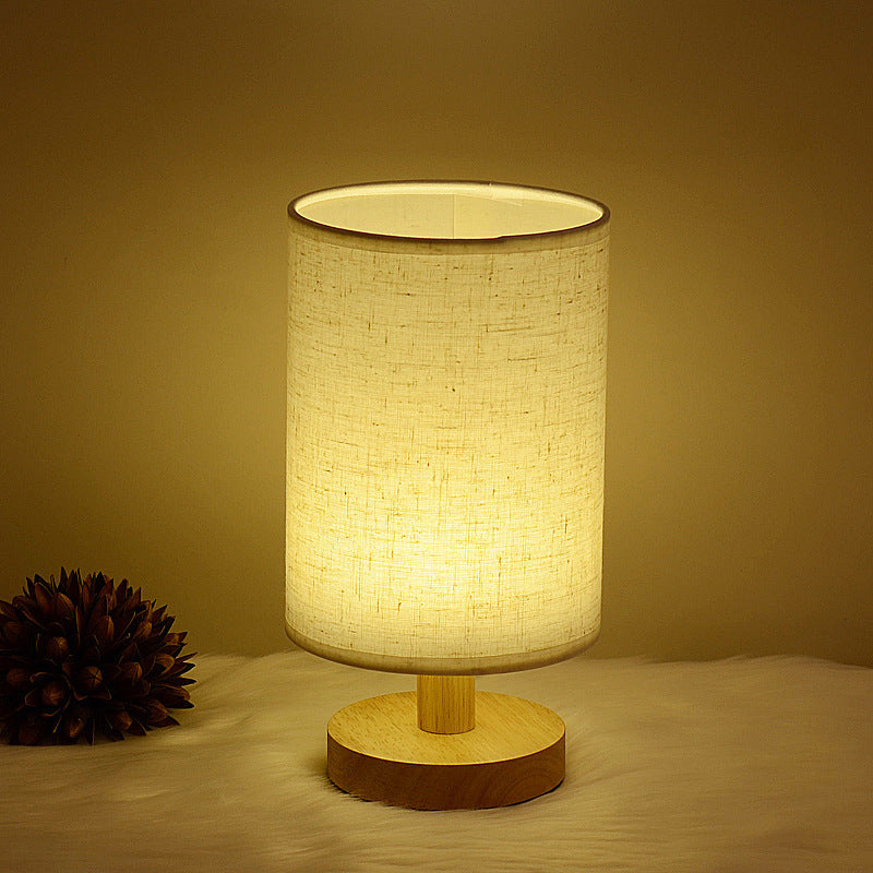 Wooden Cloth Cover Creative Children's Study Desk Lighting Table Lamp 1623201948827