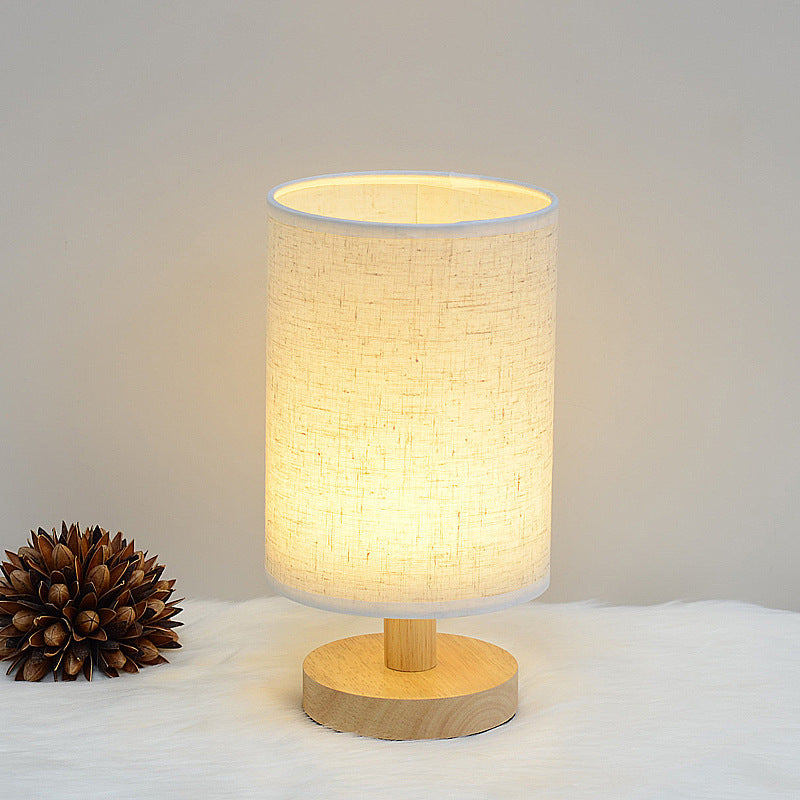 Wooden Cloth Cover Creative Children's Study Desk Lighting Table Lamp 1623201948833