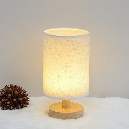 Wooden Cloth Cover Creative Children's Study Desk Lighting Table Lamp 1623201948833