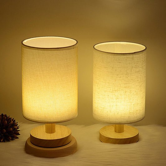 Wooden Cloth Cover Creative Children's Study Desk Lighting Table Lamp 1623201956249