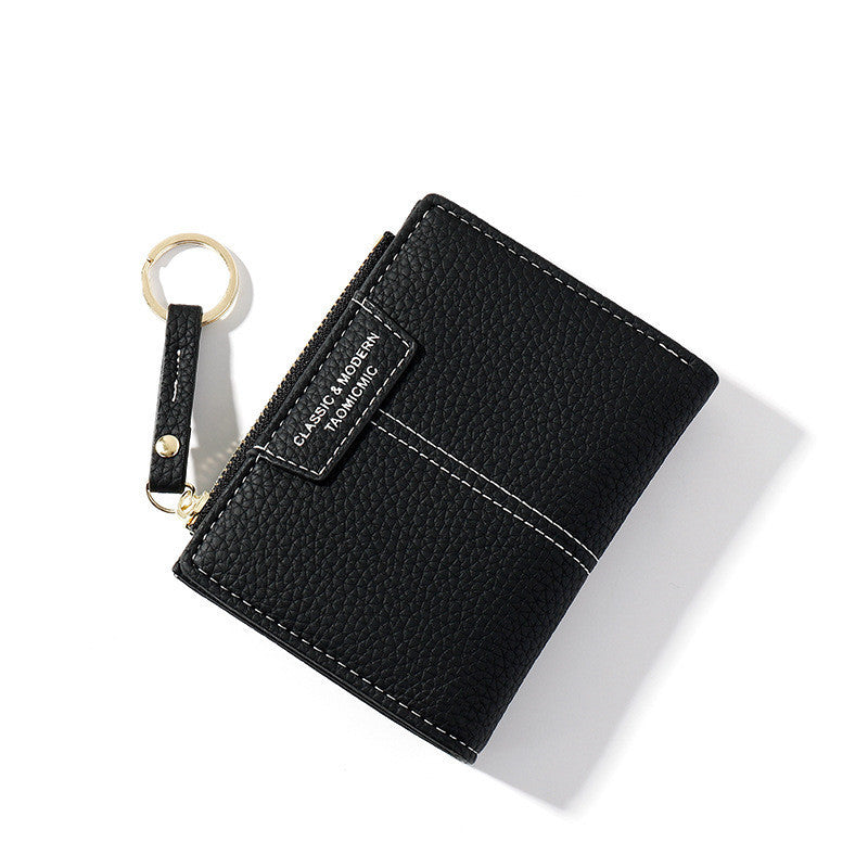 Short Zipper Two-fold Wallet Multifunctional Coin Purse 1623204494907