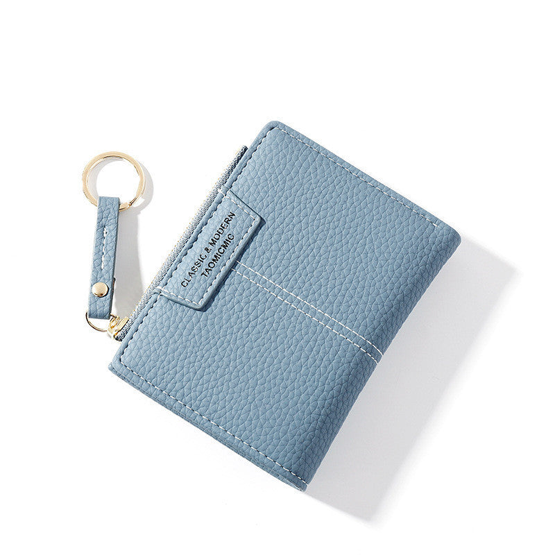 Short Zipper Two-fold Wallet Multifunctional Coin Purse 1623204494913
