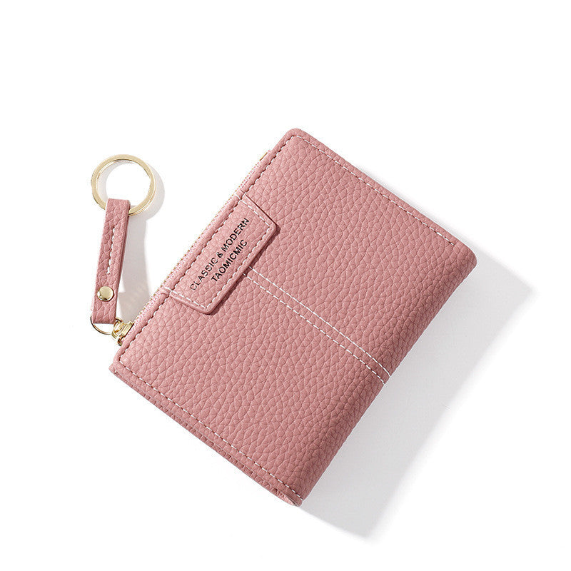 Short Zipper Two-fold Wallet Multifunctional Coin Purse 1623204494915