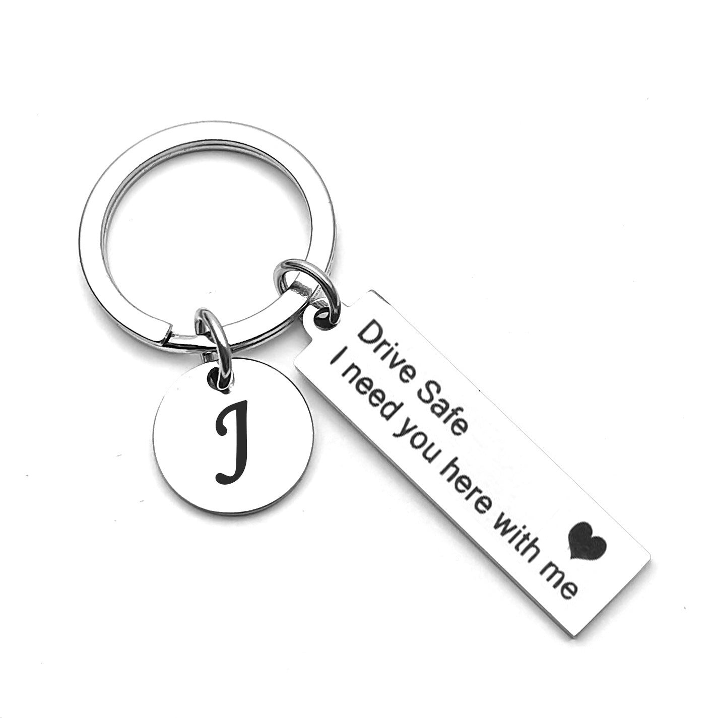 26 English Letters Stainless Steel Keychain - HD Wireless Product #10