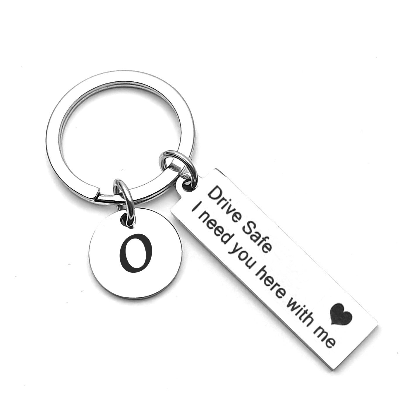 26 English Letters Stainless Steel Keychain - HD Wireless Product #15