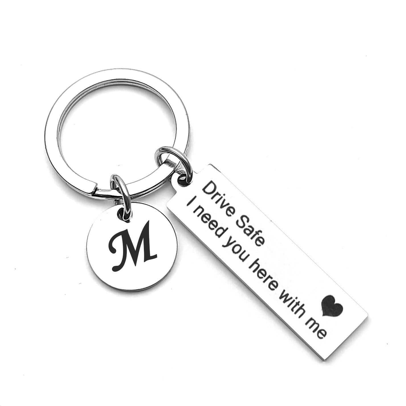 26 English Letters Stainless Steel Keychain - HD Wireless Product #13
