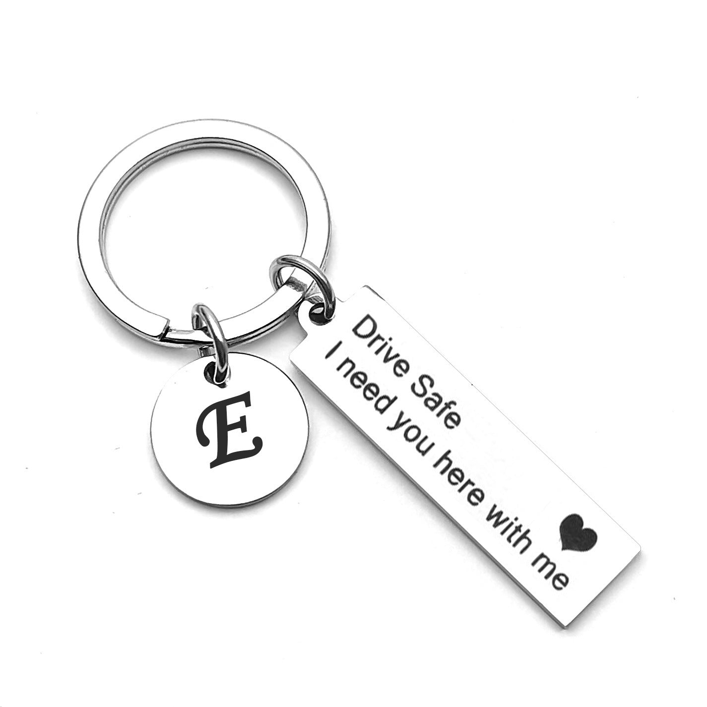 26 English Letters Stainless Steel Keychain - HD Wireless Product #6