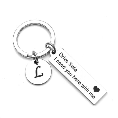 26 English Letters Stainless Steel Keychain - HD Wireless Product #12