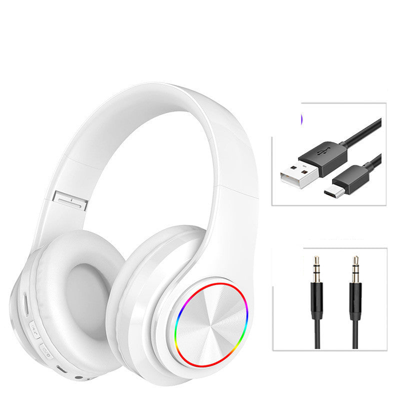 LED Wireless Bluetooth Headphones Gaming Headsets Sport Earphone With Support TF Card Colorful Breathing Lights 1623381876987
