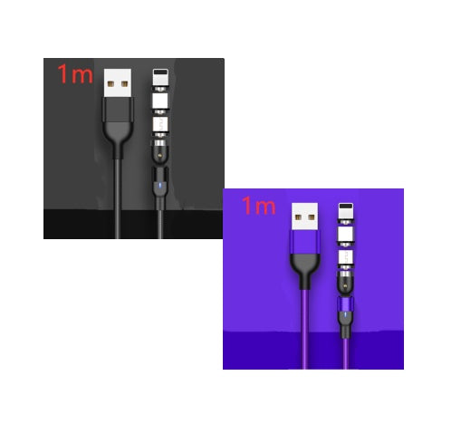 Magnetic Data Cable 540 Degree 180 Degree Rotating Charging Cable Blind Suction Three-in-one Bent Magnetic Cable - 图片 20