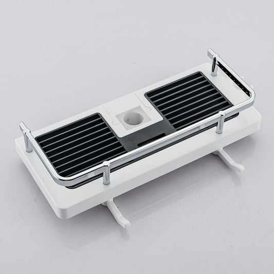 Shower Rod Racks Bathroom Lift Rod Bracket Tray Punch-Free Toilet Shower Storage Hanging Basket 1623416258625