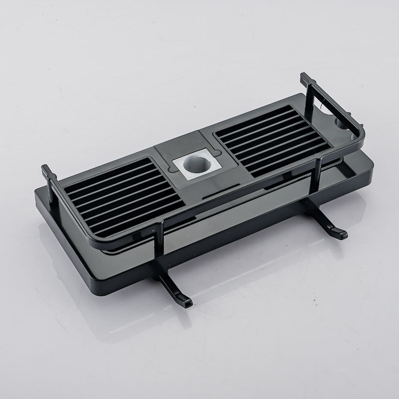 Shower Rod Racks Bathroom Lift Rod Bracket Tray Punch-Free Toilet Shower Storage Hanging Basket 1623416258627