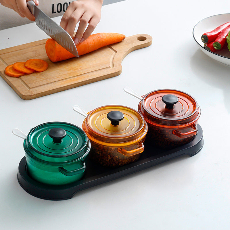 Nordic Creative Kitchen Seasoning Box With Spoon And Lid Seasoning Jar 1623462257900