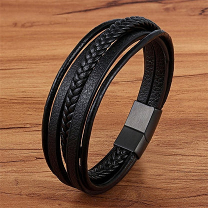Stainless Steel Magnetic Buckle Charm Cuff Bracelet 1623465825386