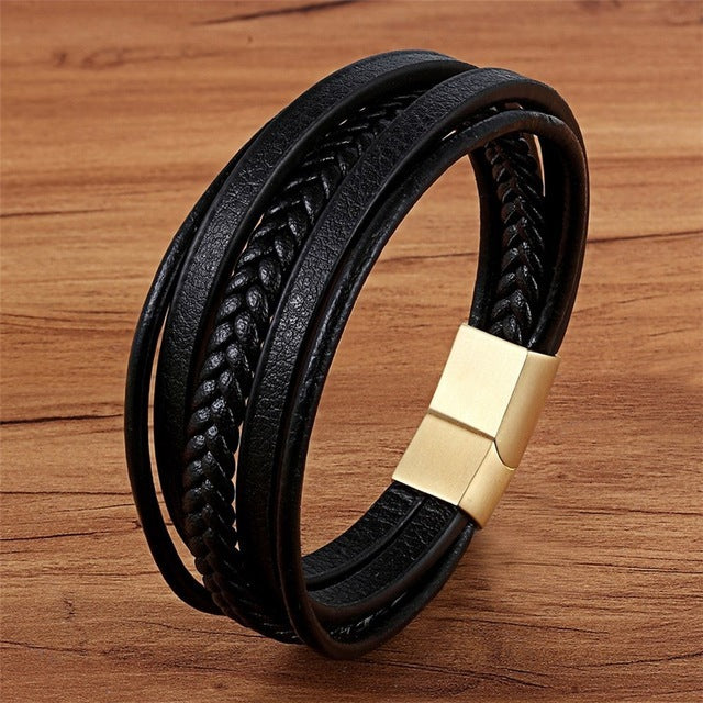 Stainless Steel Magnetic Buckle Charm Cuff Bracelet 1623465825392
