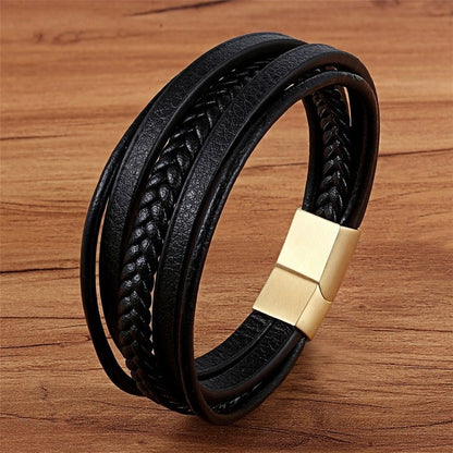 Stainless Steel Magnetic Buckle Charm Cuff Bracelet 1623465825392