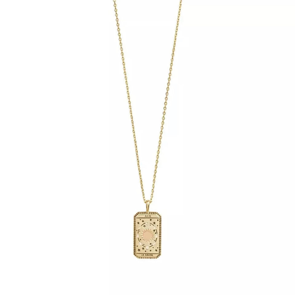 Tarot Power La Luna Gold Necklace 1623565083141
