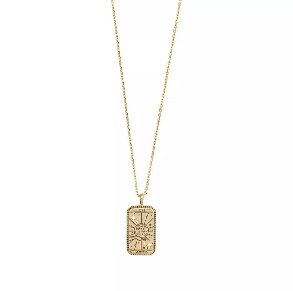 Tarot Power La Luna Gold Necklace 1623565083142