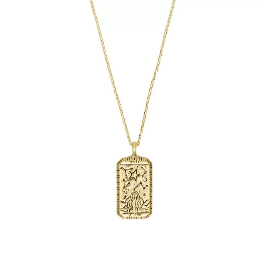 Tarot Power La Luna Gold Necklace 1623565083150