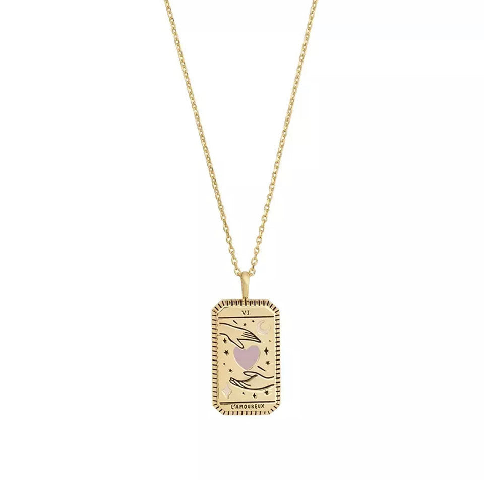 Tarot Power La Luna Gold Necklace 1623565135526