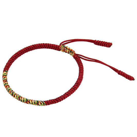 Creative Braided Bracelet Handmade Diamond Knot Bracelet Multicolored Big Red Hand Rope 1623568919489