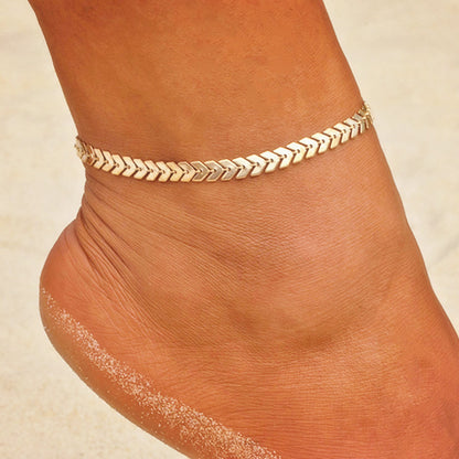Punk Metal Chain Summer Beach Anklet Women 1623635356941