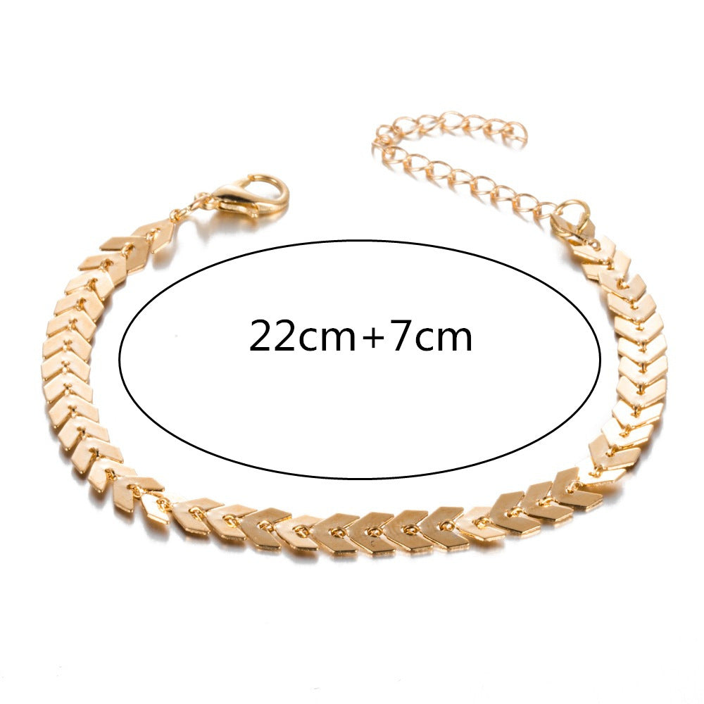 Punk Metal Chain Summer Beach Anklet Women 1623635356942
