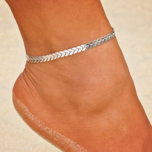 Punk Metal Chain Summer Beach Anklet Women 1623635356951