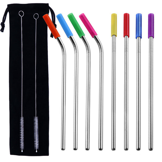 Straw Silicone Cover Food Grade Stainless Steel Straw 1623641042184