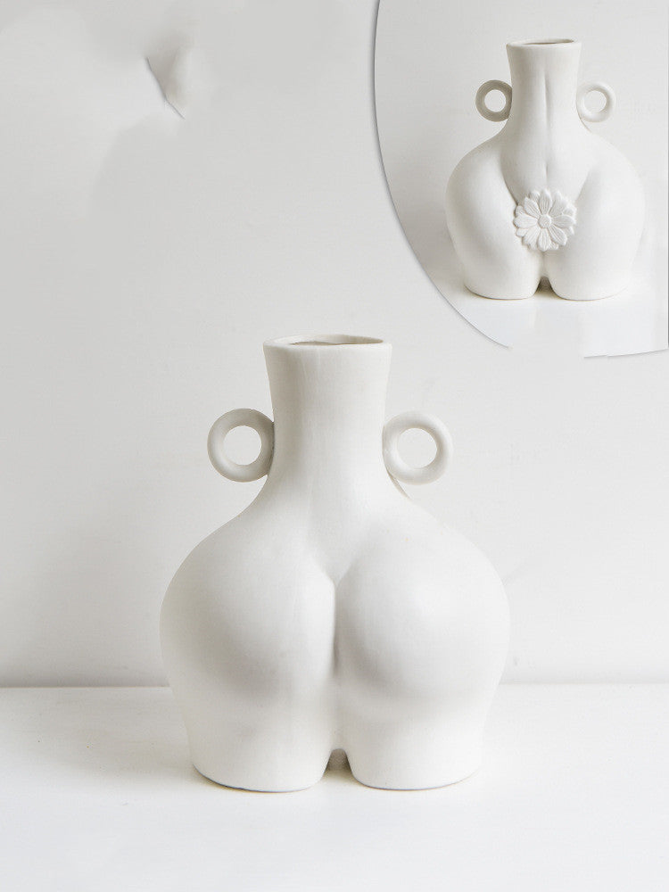 Nordic Human Body Ceramics Vases Home Decoration Accessories Office Dining Table Flower Arrangement Container Dried Flower Va