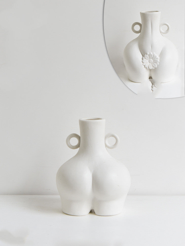 Nordic Human Body Ceramics Vases Home Decoration Accessories Office Dining Table Flower Arrangement Container Dried Flower Va