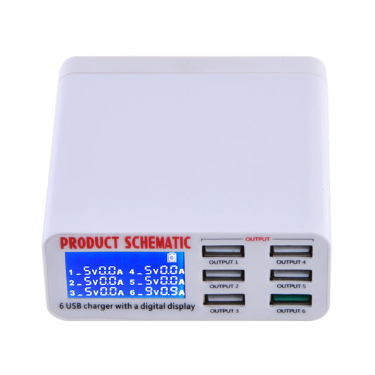 Multi-Port Mobile Phone Charger Lcd Display - 图片 1