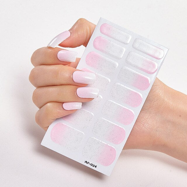 Solid Colors And Creative Nail Art Creative Women Salon Nail Decoration Fashion Nail Polish Nails Sticker Designer Nail Strip