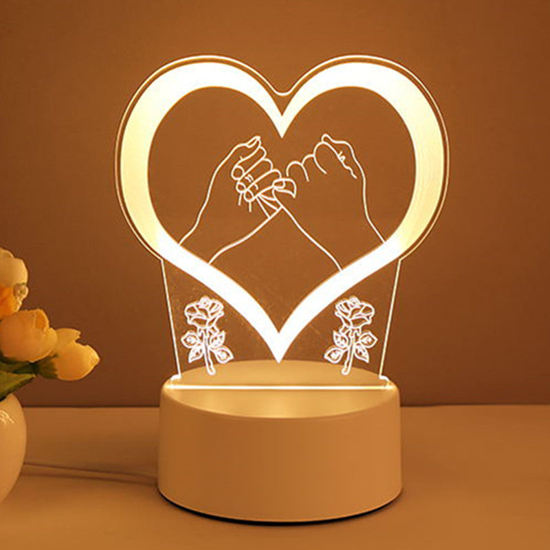 3D Lamp Acrylic USB LED Night Lights Neon Sign Lamp Xmas Home Decorations For Room Decor Valentines Day Gifts - HD Wireless Product #8