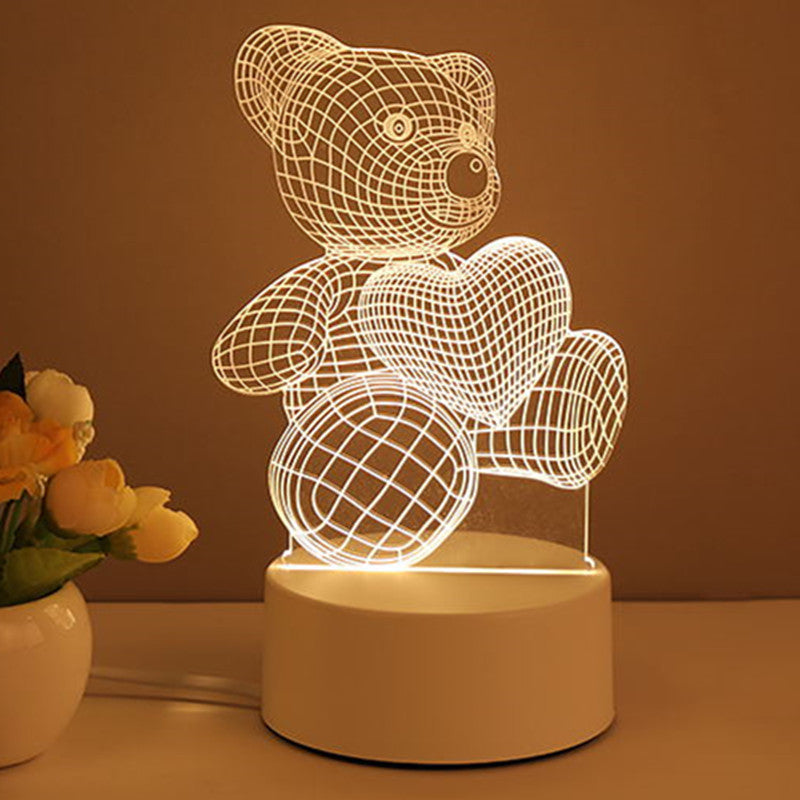 3D Lamp Acrylic USB LED Night Lights Neon Sign Lamp Xmas Home Decorations For Room Decor Valentines Day Gifts - HD Wireless Product #9