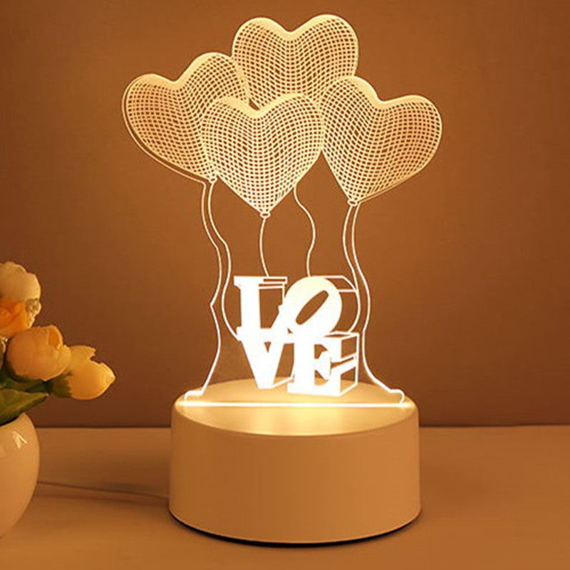3D Lamp Acrylic USB LED Night Lights Neon Sign Lamp Xmas Home Decorations For Room Decor Valentines Day Gifts - HD Wireless Product #4